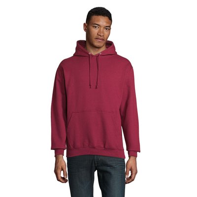 Sudadera Unisex Eco con Capucha Burgundy S