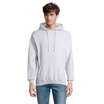 Sudadera Unisex Eco con Capucha Gris Melange 2 L