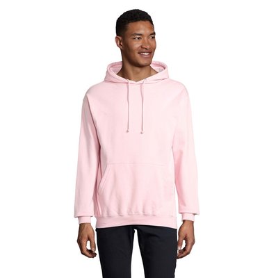 Sudadera Unisex Eco con Capucha Rosa Crema S