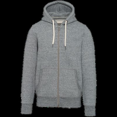 Sudadera vintage con capucha Slub Grey Heather XL