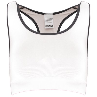 Sujetador deporte sin costuras White / Storm Grey XL/XXL