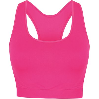 Sujetador deportivo sin costuras Neon Pink L