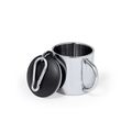 Taza acero inox con tapadera y mosquetón Plat