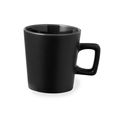 Taza Cerámica 300ml asa Cuadrada Neg