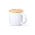 Taza 350ml Cerámica con Tapa Posavasos