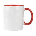 Taza Cerámica 300ml Sublimación Interior y Asa Color Rojo
