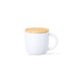 Taza 350ml Cerámica con Tapa Posavasos