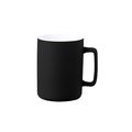 Taza Cerámica Bicolor Asa Recta 420ml Neg