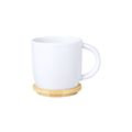 Taza 350ml Cerámica con Tapa Posavasos