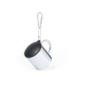Taza acero inox con tapadera y mosquetón