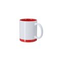 Taza cerámica 350 ml blanca sublimación detalles color