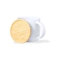 Taza 350ml Cerámica con Tapa Posavasos