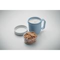 Taza portátil con tapa y doble recipiente