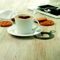 Taza cerámica con plato de 180ml