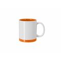 Taza cerámica 350 ml blanca sublimación detalles color Nara