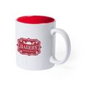 Taza blanca alta calidad interior de colores especial grabado a láser Roj
