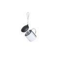 Taza acero inox con tapadera y mosquetón