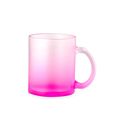 Taza Cristal Color Degradé Sublimación 350ml Fucsi