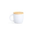 Taza 350ml Cerámica con Tapa Posavasos