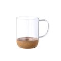 Taza Borosilicato/Corcho 450ml Trans