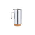 Taza Térmica de Acero Inox con Base de Corcho