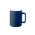 Taza Cerámica Bicolor Asa Recta 420ml Mar