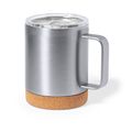 Taza 330ml con Doble Pared y Tapa Plat