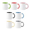 Taza Cerámica 300ml Sublimación Interior y Asa Color