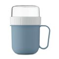 Taza portátil con tapa y doble recipiente