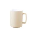Taza Cerámica Bicolor Asa Recta 420ml Natu