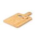 Tabla de bambú con mango y cuchillo para quesos