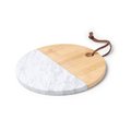 Tabla de mármol y bambú