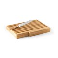 Tabla de Pan de Bambú con Cuchillo