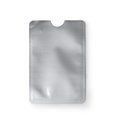 Tarjetero RFID con acabado en aluminio Plata