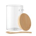 Tarro Cristal y Bambú 600ml con Cuchara