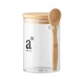 Tarro Cristal y Bambú 600ml con Cuchara