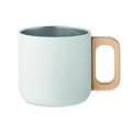 Taza de 350 ml acero reciclado y madera Blanco