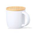 Taza 350ml Cerámica con Tapa Posavasos