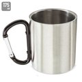 Taza Acero Inox 175ml con Mosquetón