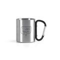 Taza de acero inox y asa de mosquetón