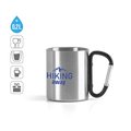 Taza de acero inox y asa de mosquetón