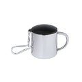 Taza acero inox con tapadera y mosquetón