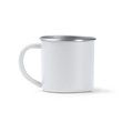 Taza de acero inoxidable 350 ml Blanco Talla Única Adulto