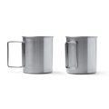 Taza de acero inoxidable con asas plegables