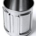 Taza de acero inoxidable con asas plegables