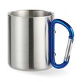 Taza Acero Inoxidable con Mosquetón Azul