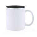 Taza bicolor de 370ml personalizable por 1 cara Negro