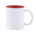 Taza bicolor de 370ml personalizable por 1 cara Rojo