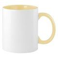 Taza Cerámica 300ml Sublimación Interior y Asa Color Beige