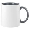 Taza Cerámica 300ml Sublimación Interior y Asa Color Gris